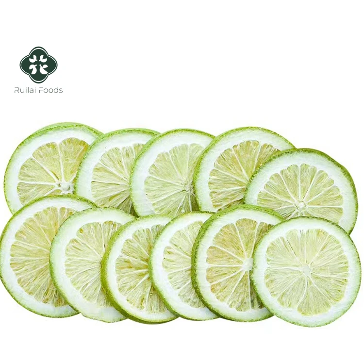 Wholesale Bulk Dried Lemon Fruit Slice Natural Raw Pure Freeze Dried Lime  Healthy Fruit Tea Green Lemon Slices