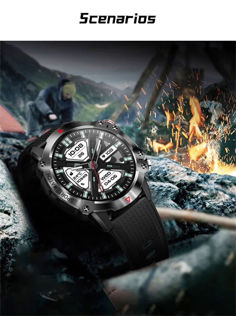 2023 Newest Men Smart Watch Kr10 Outdoor Touch Screen Sport Smartwatch ...