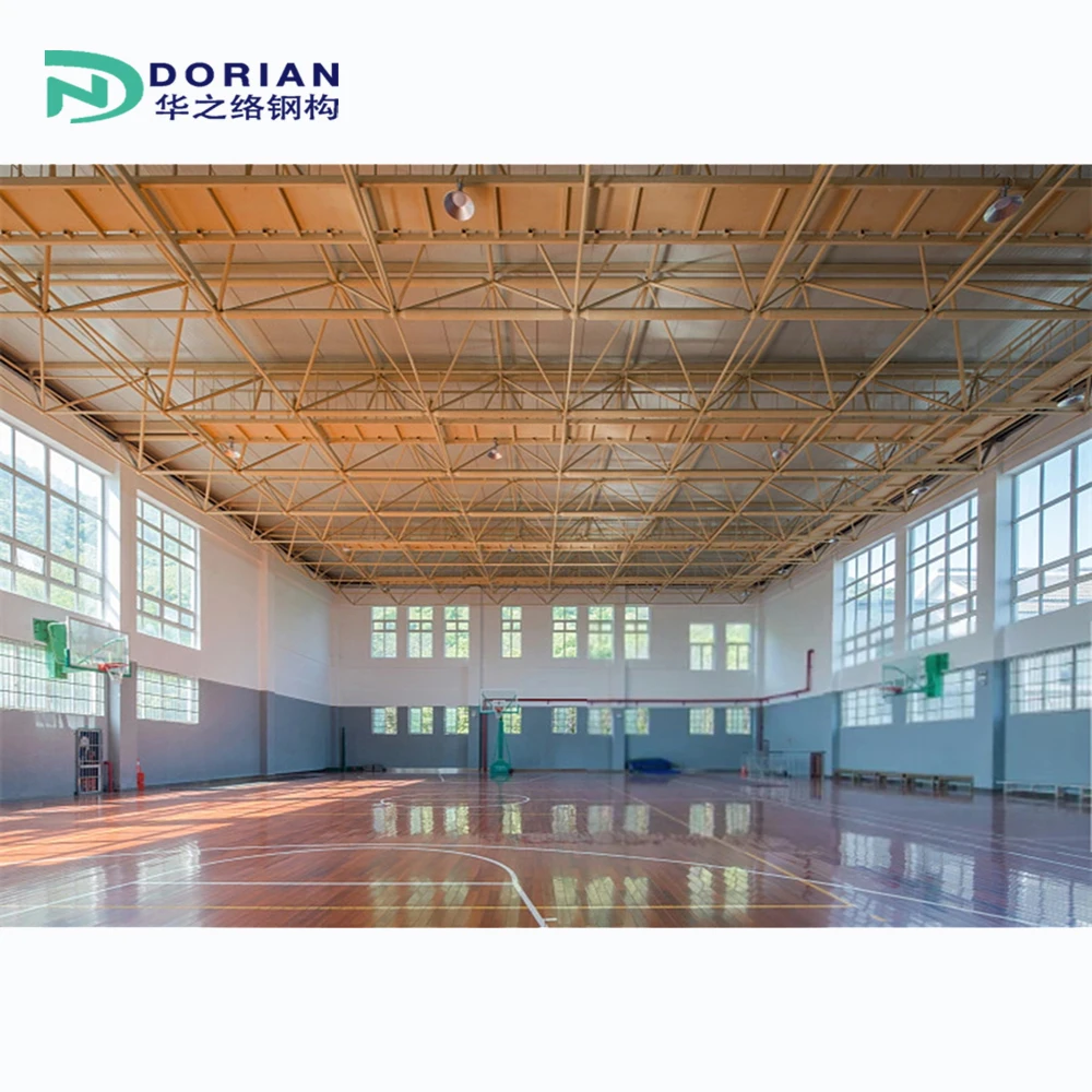 Customized Steel Truss Structure Frame Football Stadium Building Prefab Gymnasium