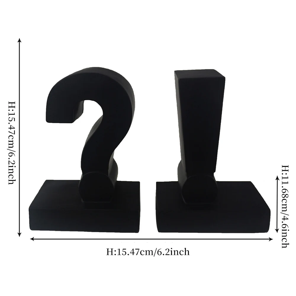 Creative and Novel Question Mark Exclamation Mark Bookend Desk Decoration