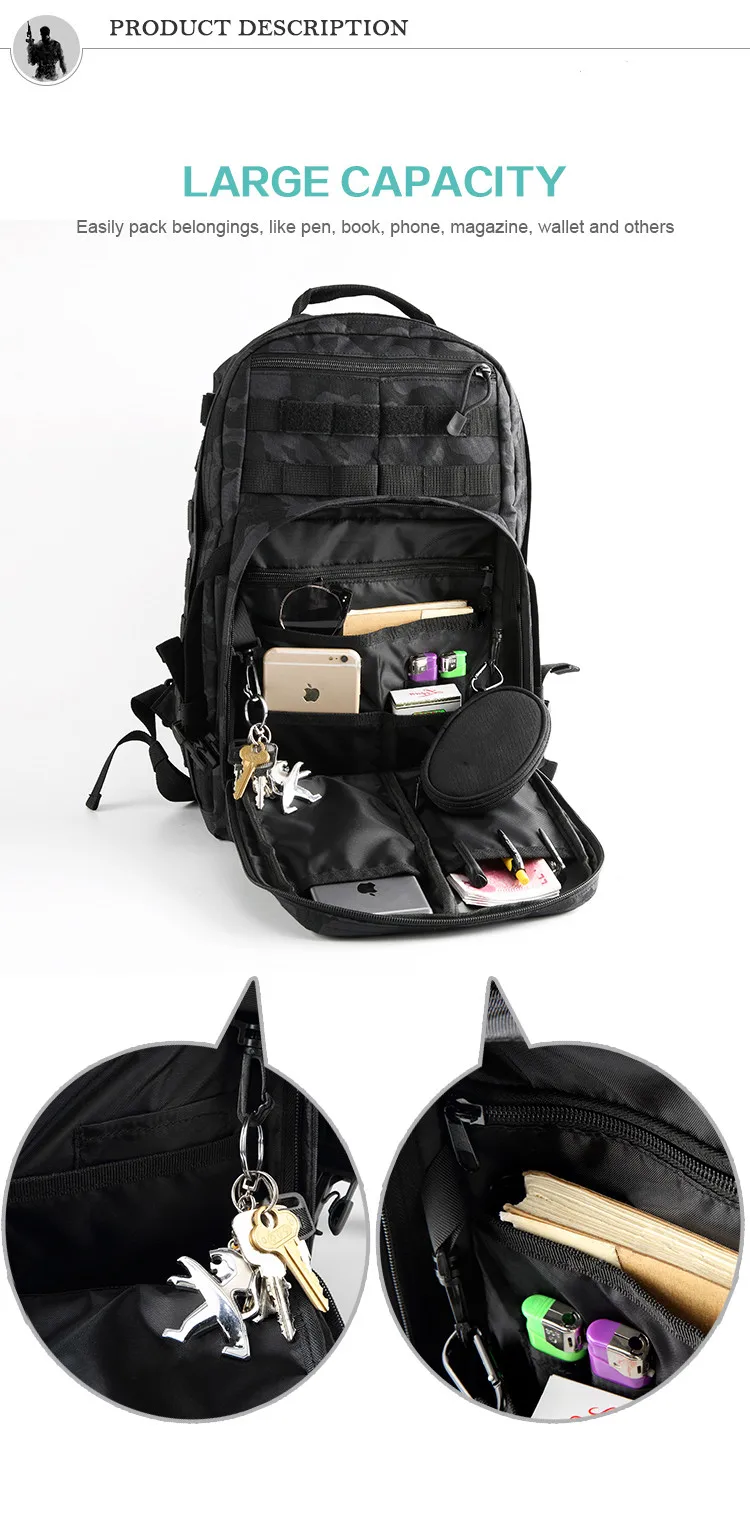 Mochila De Entrenamiento Para Hombre,Morral Deportivo Táctico Resistente Al  Agua Para Viaje Y Actividades Al Aire Libre - Buy Los Hombres Mochilas  De,Militares,Mochila De Viaje Product on Alibaba.com