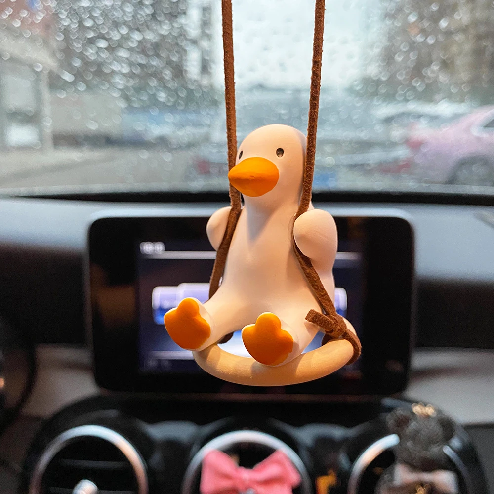 1pcs Rear View Mirror Hanging Accessories Of Swinging Duck Car