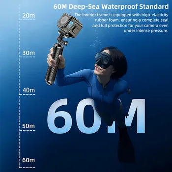 Waterproof Case for Osmo Action4/5pro196FT/60M Underwater Protective Housing Dive Kit Professional Action Camera Dive Glass detail image