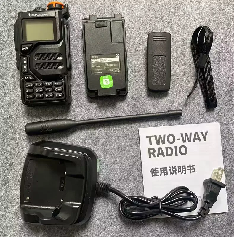 Uv-k5 Talkie-walkie 5w Air Band Radio bidirectionnelle Uhf Vhf Dtmf Fm  Scrambler Noaa Radio amateur de copie de fréquence sans fil