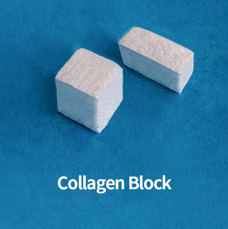 disposable Collagen Block  Dental absorbable sponge Can be customized factory