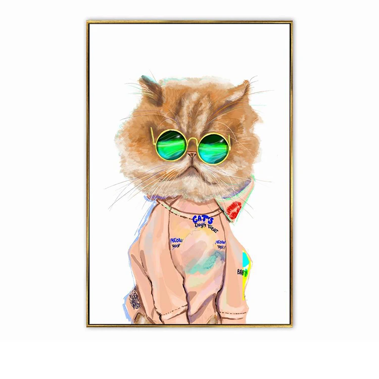 Portrait D Animaux Modernes Peinture A L Huile De Chat Buy Toile Paintinge Toile Peinture Chat Peinture A L Huile Sur Toile Cher Product On Alibaba Com