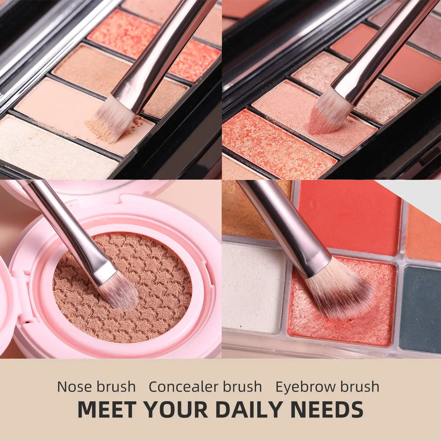 Набор кистей для макияжа, 14 шт., Премиум синтетические кисти для основы под макияж, пудры, консилеров, теней для век, румян, кисти для макияжа с черным чехлом