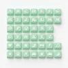 texte coloré vert menthe + blanc [sans base]