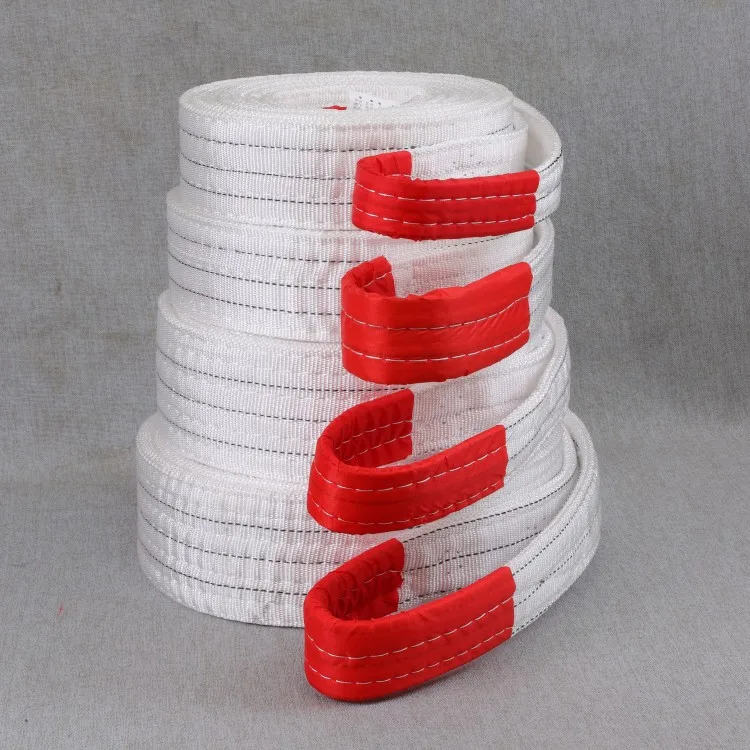 High Strength White Lifting Crane Rigging Special Lifting Straps - Buy ...