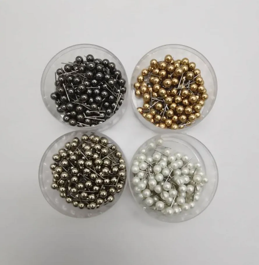 Metal Head Custom Office Pins with Ball Thumbtack Decorative Drawing Paper Pushpins Metal Color Push Pins Map Pins