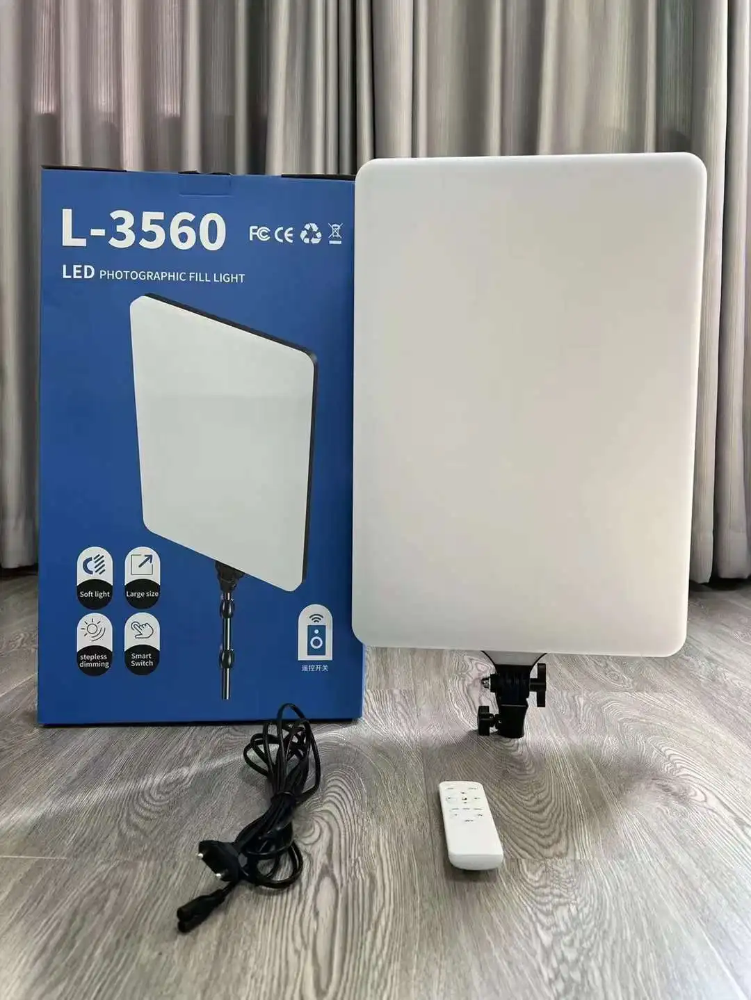 New L3560 24inch Studio Flash Panel Light Meter Photography Strobe