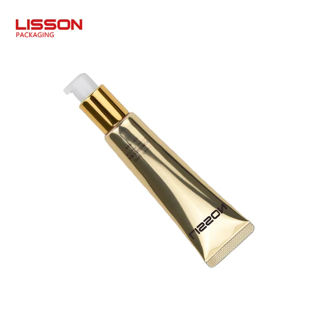 Custom 30ml 40ml Plastic Cosmetic BB Sunscreen Foundation Face Cream Lotion Serum ABL Airless Pump Tube Packaging With Clear Cap