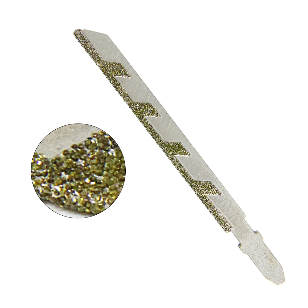 100mm (4") Jigsaw Blades Diamond Coated Jig Saw Blade Grit 50 Tshank For Granite Cutting