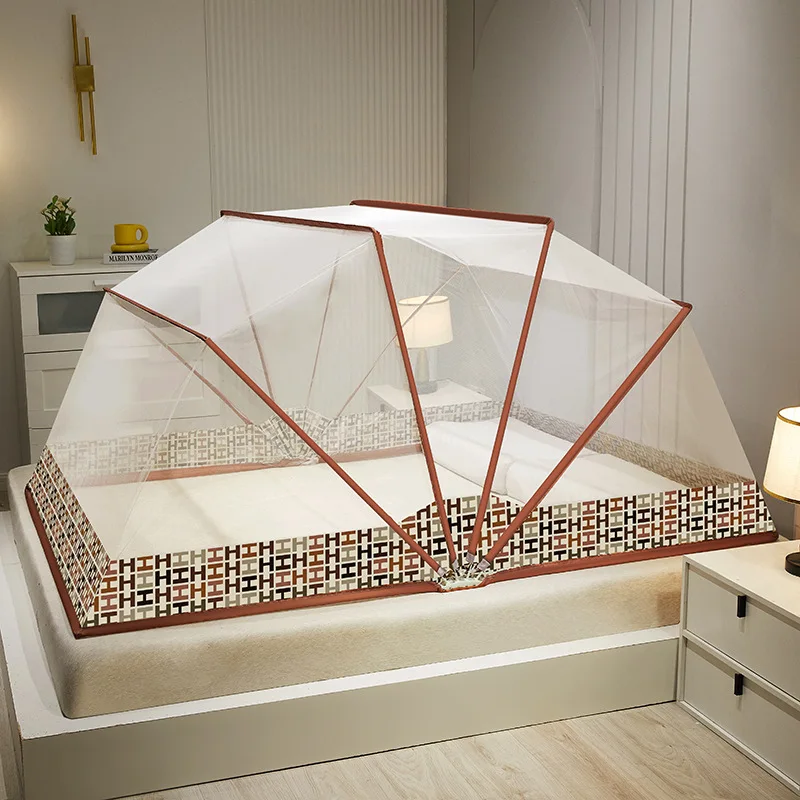 Складная москитная сетка удобная противомоскитная для общежития односпальная и двуспальная кровать