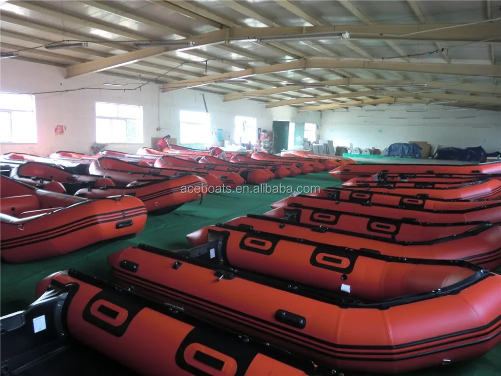Factory Direct CE Inflatable Boat Fishing Dinghy Hypalon or Pvc Material  Removable Aluminum Floor for Sale