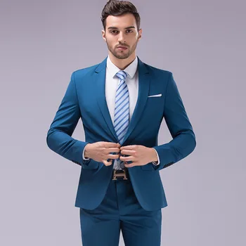 2022 Suit For Men Slim Plus Size Fit Suits Business Casual Formal Wear Blazer Men's Wedding Suits