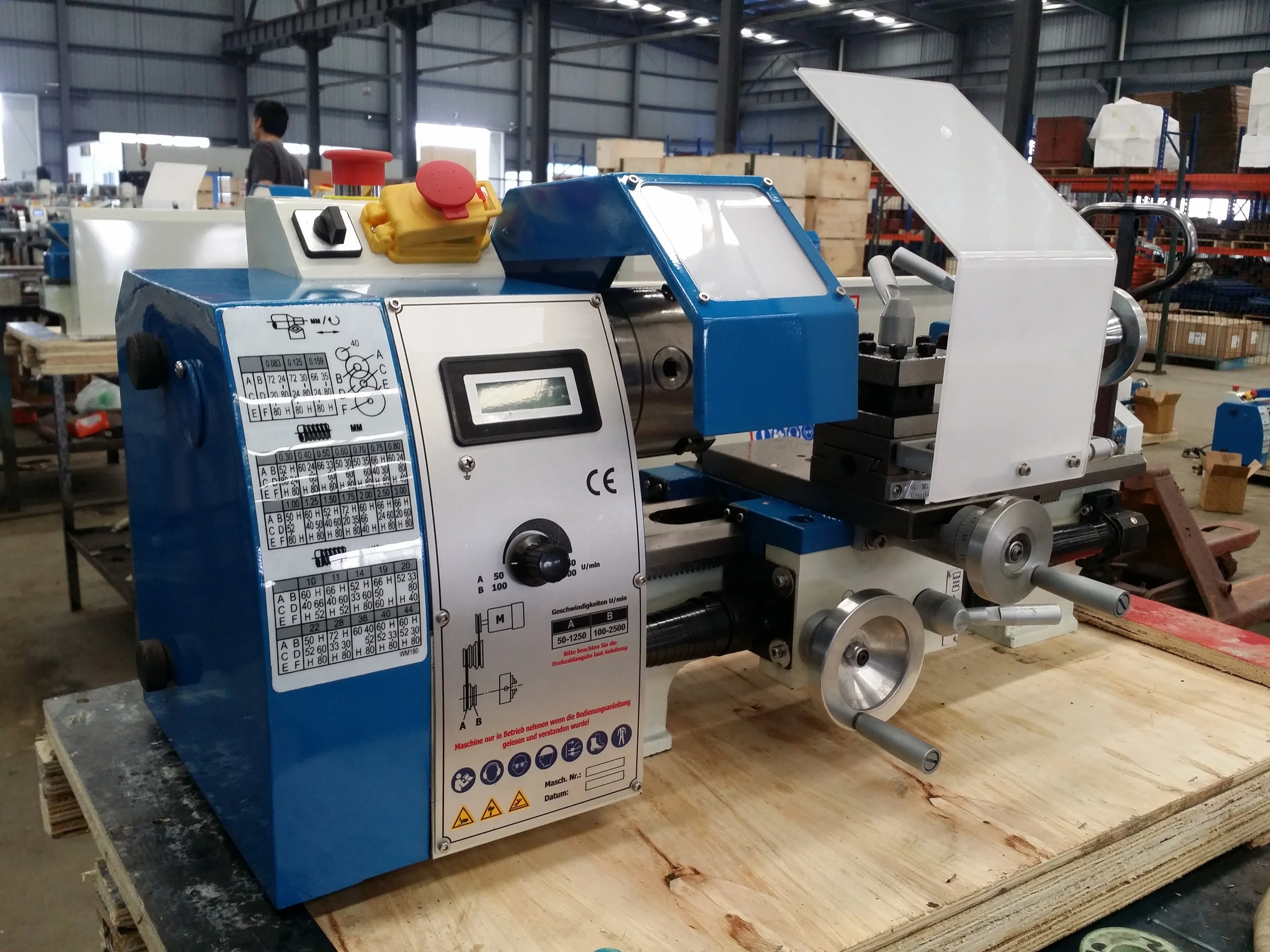 210V Manual Bench Lathe Mini Metal Turning Lathe Machine Tool Mini Torno