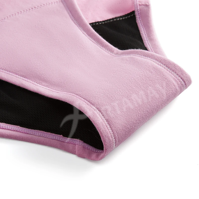 Airtamay 2023 New Design Sweet Color Contrasting Color Design 4 Layers Leakproof Menstrual Period Panties for Girls