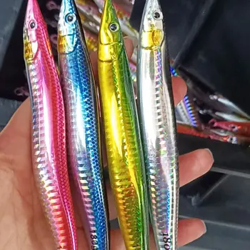 Fast-Sinking Iron Plate S-Shaped Long Strip Little Jack Quick-Pull Artificial Hard Bait 130g 160g 180g Hairtail Mackerel – Hard Lure – view 3