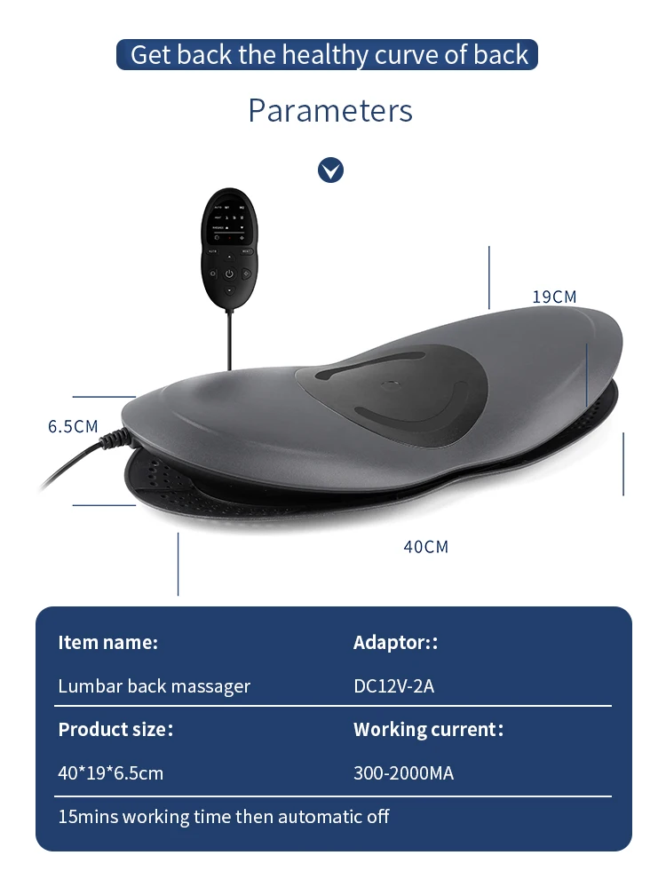 Intelligent Lumbar Back Massager, Heating Lower Back Stretcher