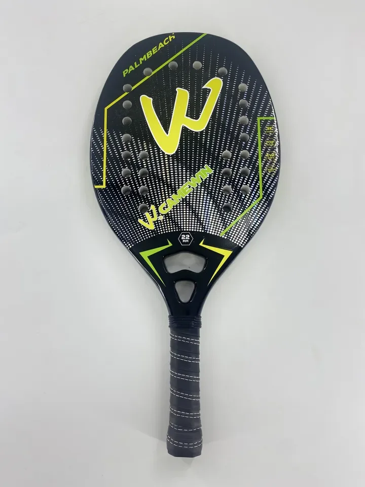 2023 in Stock 3K Beach Tennis Racket Camewin Full Carbon Fiber Rough Surface With Cover Bag Send One Overglue Gift High Quality
