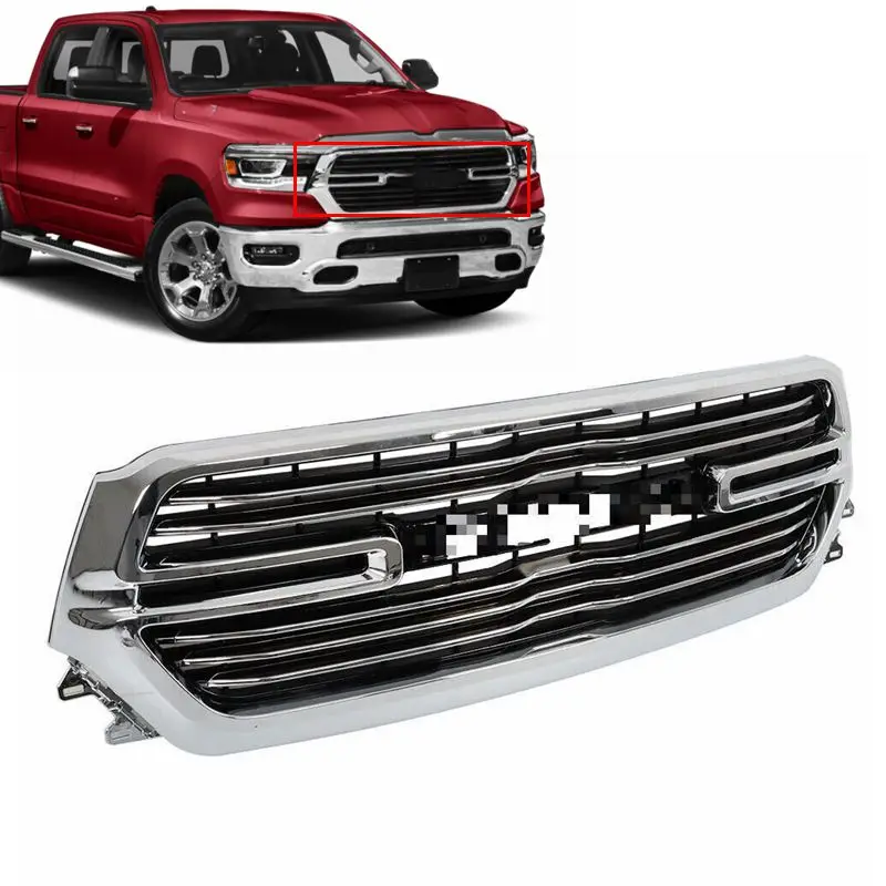 OEM new auto parts front bumper chrome replacement upper grille for Dodge 2019 2020 2021 Ram 1500 DT