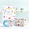 blue handle tote bag