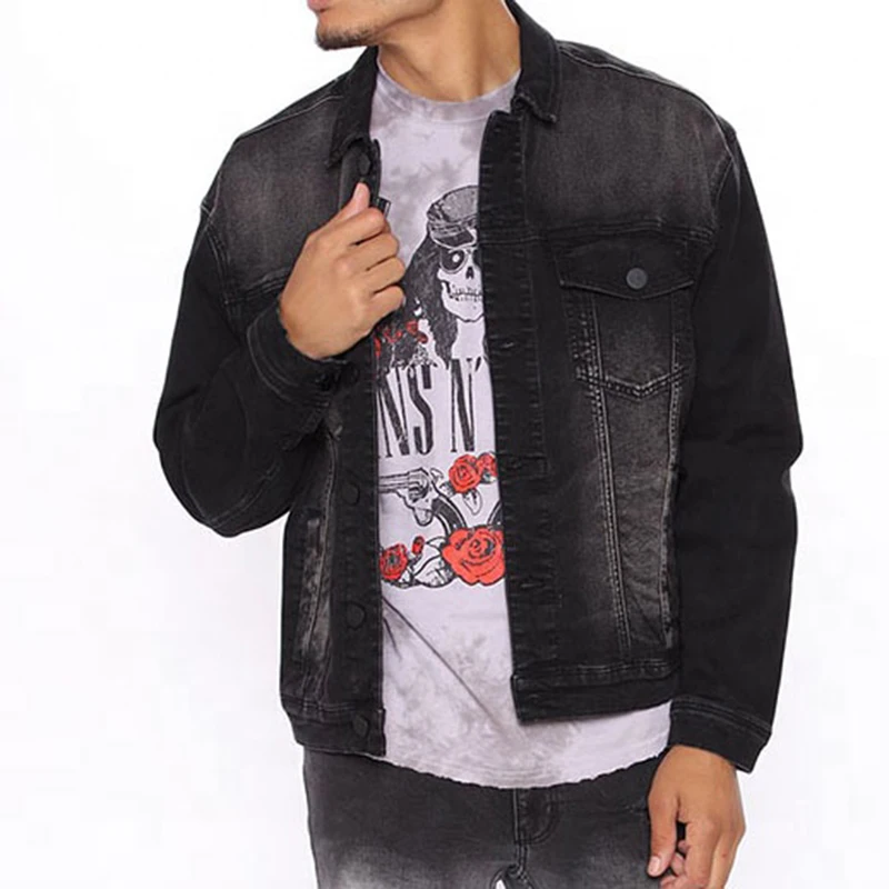 plain black jean jacket