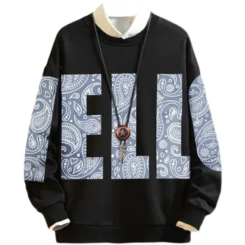 big and tall mens clothing mens fleece pullover high quality printed street wear