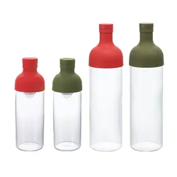 Стеклянный фильтр в японском стиле для холодного чая вина с силиконовой крышкой 750