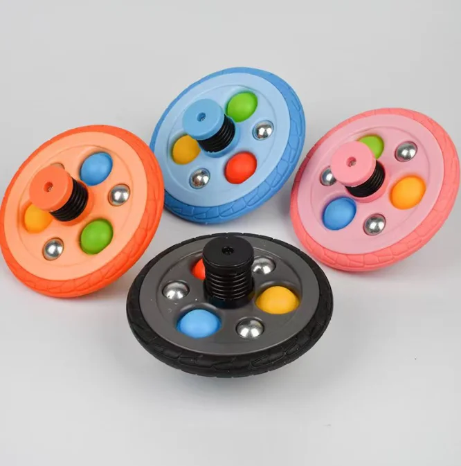 Multi Functional Tires Pop Finger Toy Stress Reduction Anxiety Relief Fidget Spinner for Kids