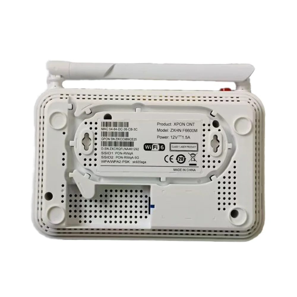 Dual Band Ax3000 4GE 1TEL 2.4G/5G WIFI6 GPON ONU F6600M XPON ONT Optical Box English Firmware FTTH XGPON ONU WIFI6 GPON Optical