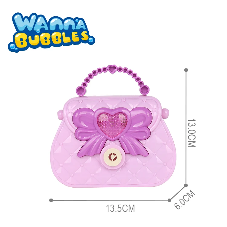 2023 New Arrived automatic bubble machine plastic toys girls purse handbags toy bubbles for kids