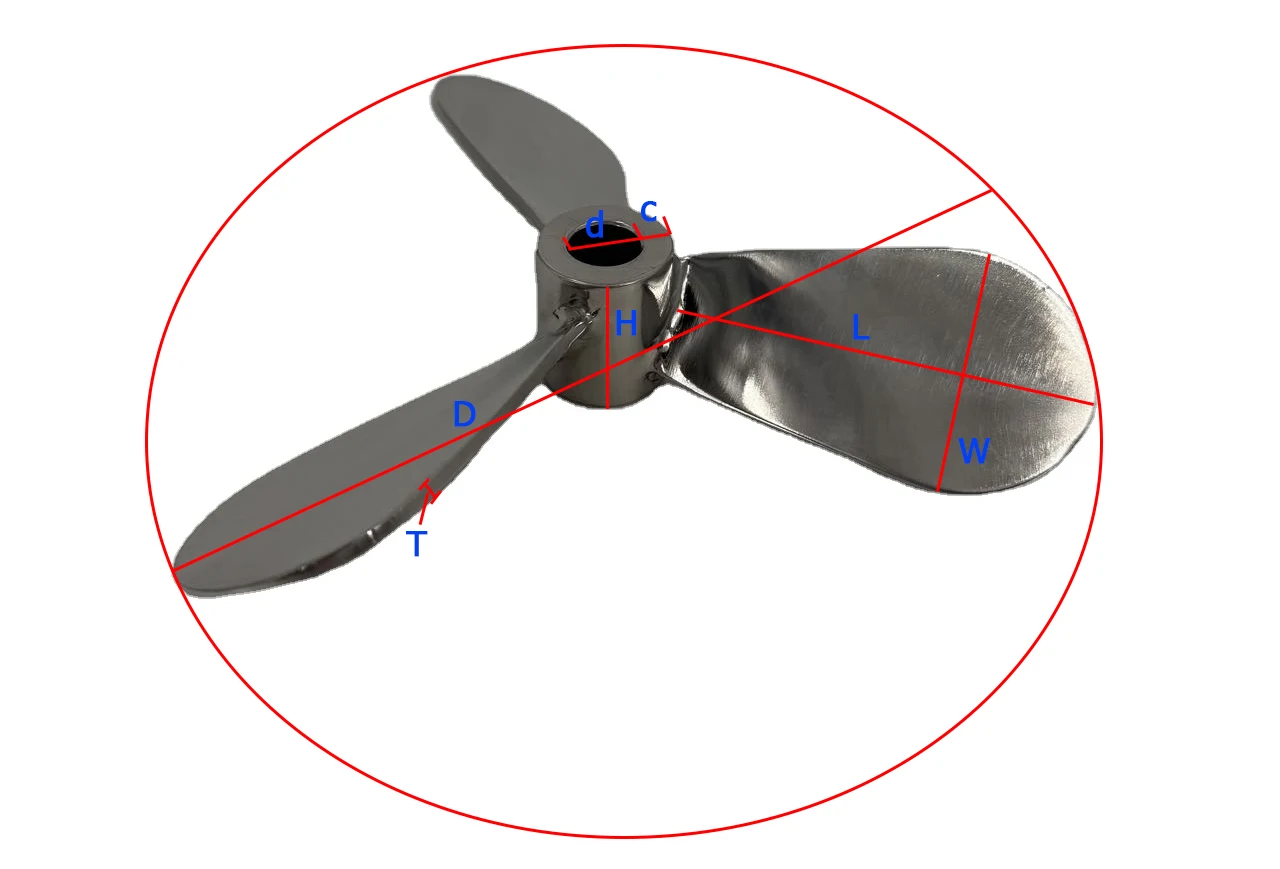 Stainless Steel Impeller, 304, 100mm, 120mm, 150mm - detail 2