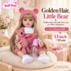 Blonde Pink Bear Hat