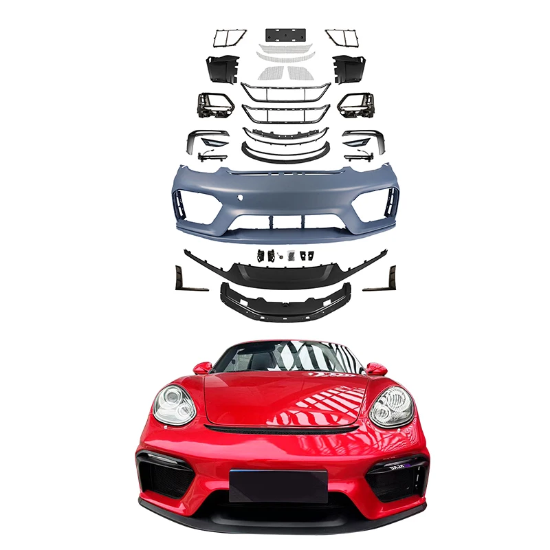 2006-2012 Upgraded Front Bumper Body Kit PP Material Car Grille Suitable For Boxster Cayman 987