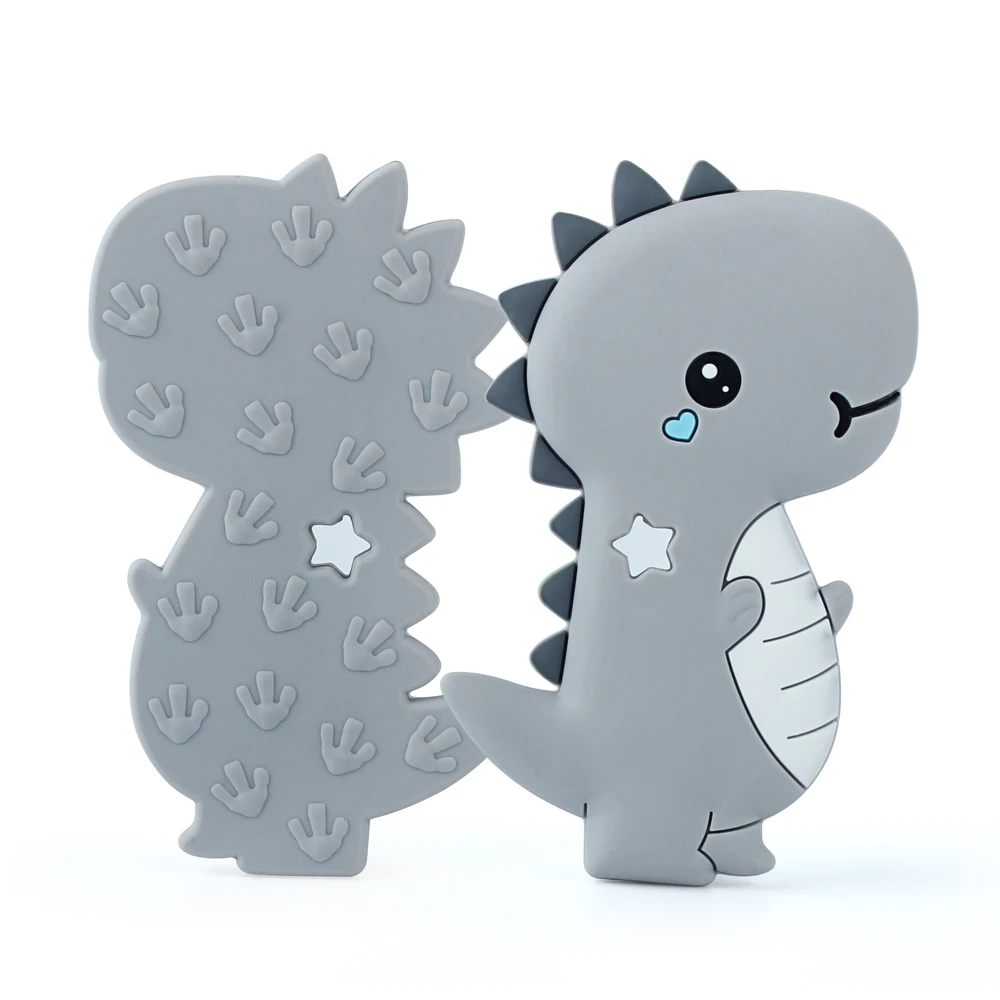 Dinosaur Baby Teether Rodent Animal Silicone Beads Chew Charms Food Grade Silicone Teether Bead Toy Gift
