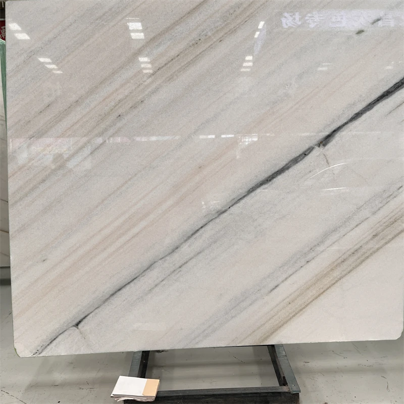 product factory price china diao white marble slab with black veins china new panda white marble tiles for wall decor-3