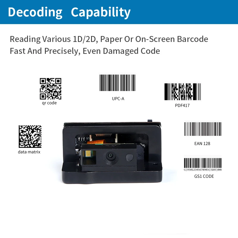 E5 barcode scanner module ttl communication 2D QR Scan modul mini barcode scanner engine for IOT PDA(图4)