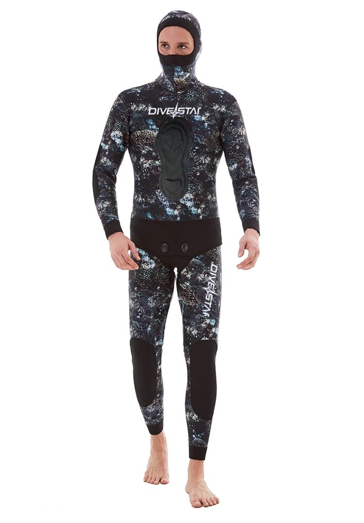 Camo 3/5/7mm Neoprene Diving Wetsuit - Full Body Protection
