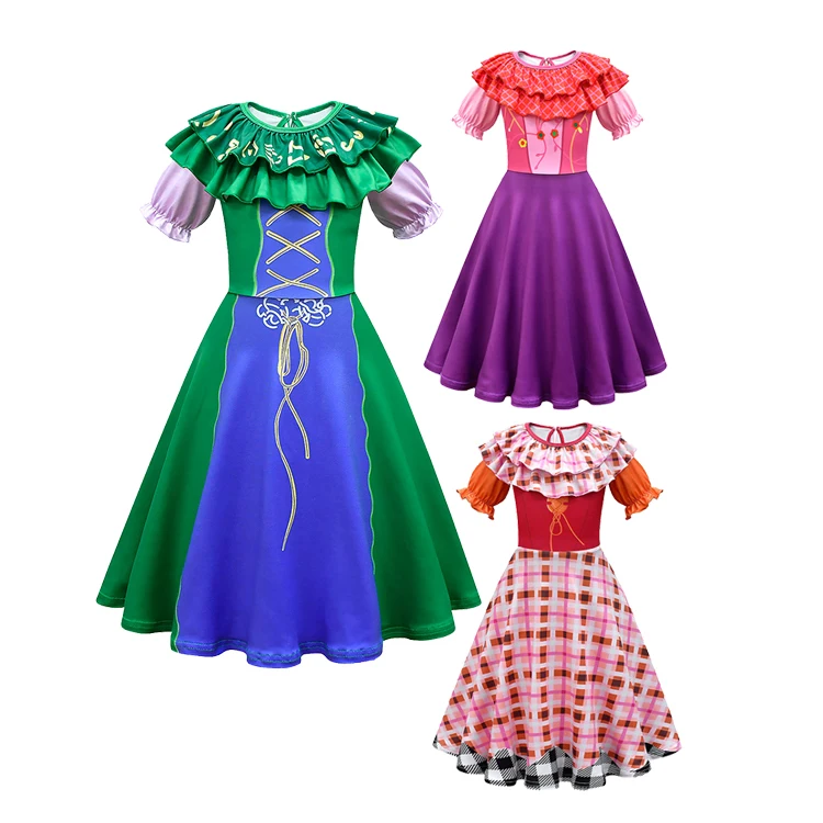Spirit Halloween Tween Sarah Sanderson the Signature Collection Hocus Pocus  Costume Cosplay Suits Girls Kids Witch Dress
