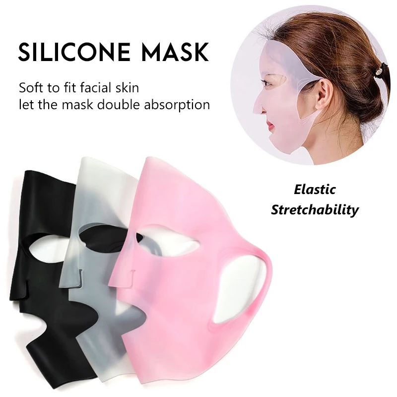 Reusable Silicone Face Mask Holder for Sheet Masks Moisturizing Facial Mask Cover Prevent Evaporation Beauty Face Tool