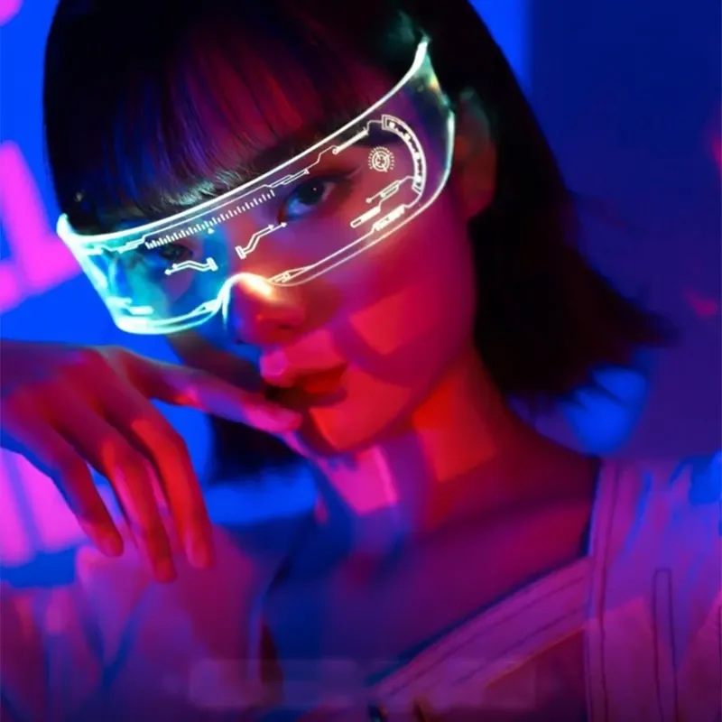 PT Hot Selling Custom Led Glasses for Adults Light up Toys Neon Party Luminous 2024