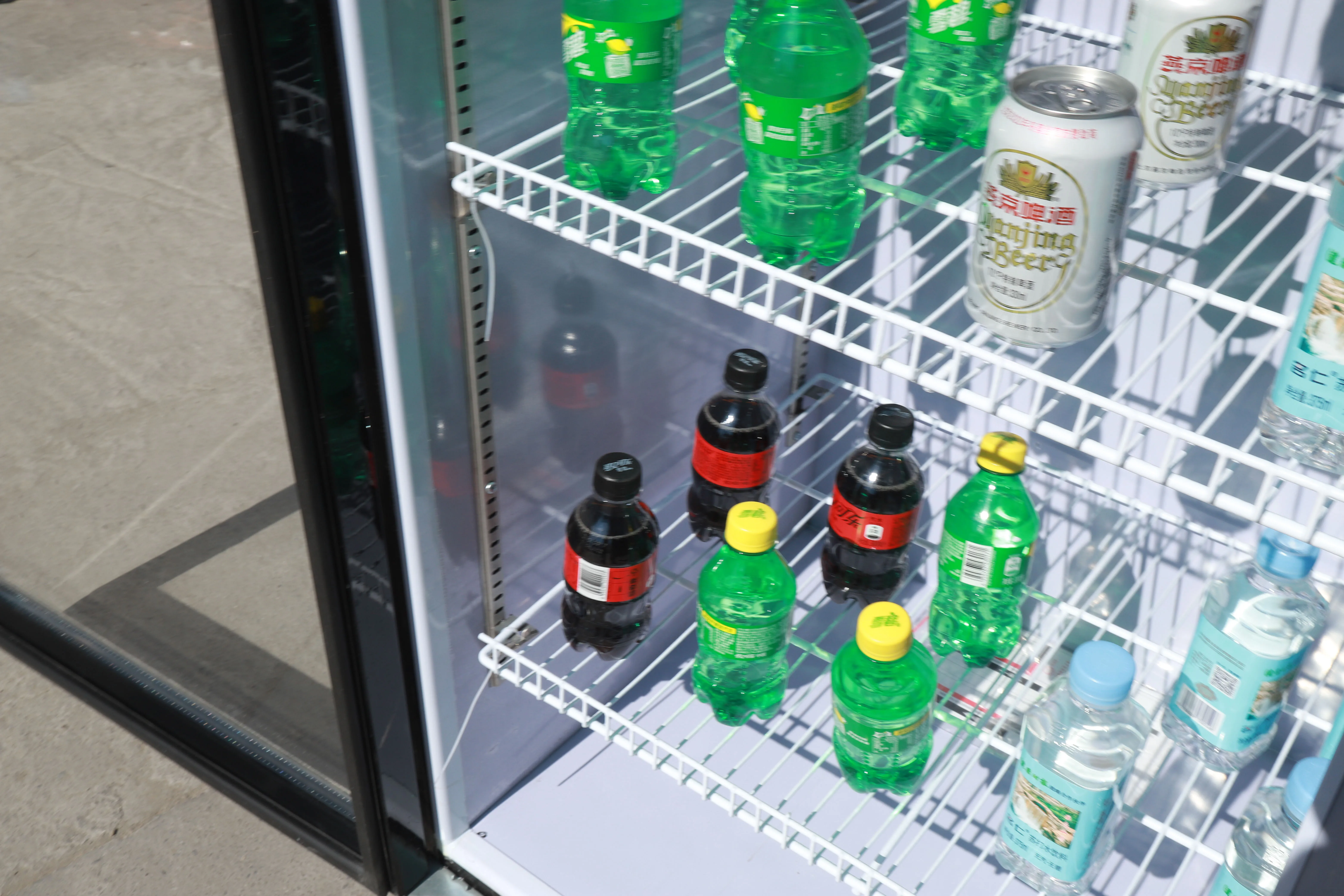 Commercial Supermarket Display Refrigerator Double Door Beer Fridge