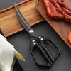 Tijeras curvas de aleación de aluminio - Funda de papel de titanio negro