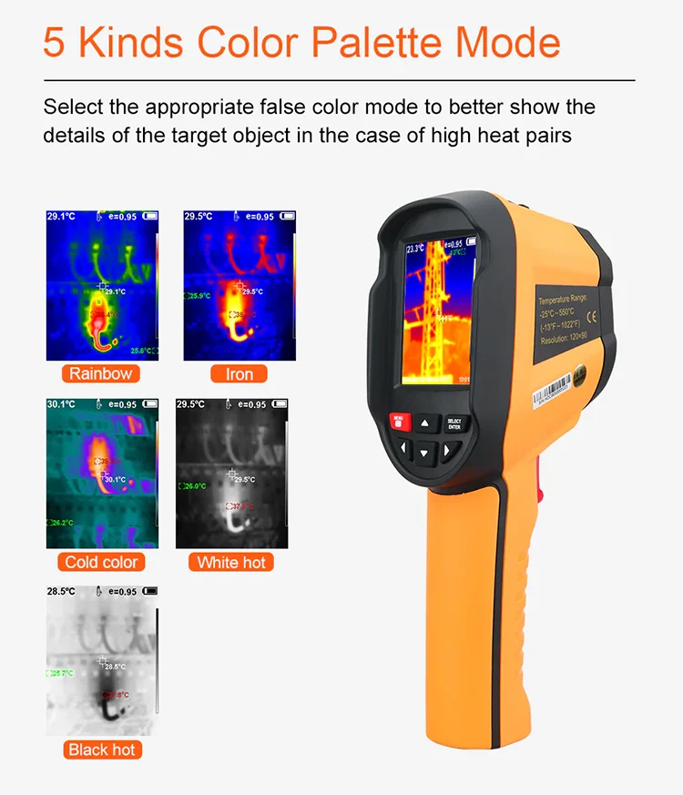 Thermal Imager Handheld Infrared Imaging Camera Heat Loss Humidity