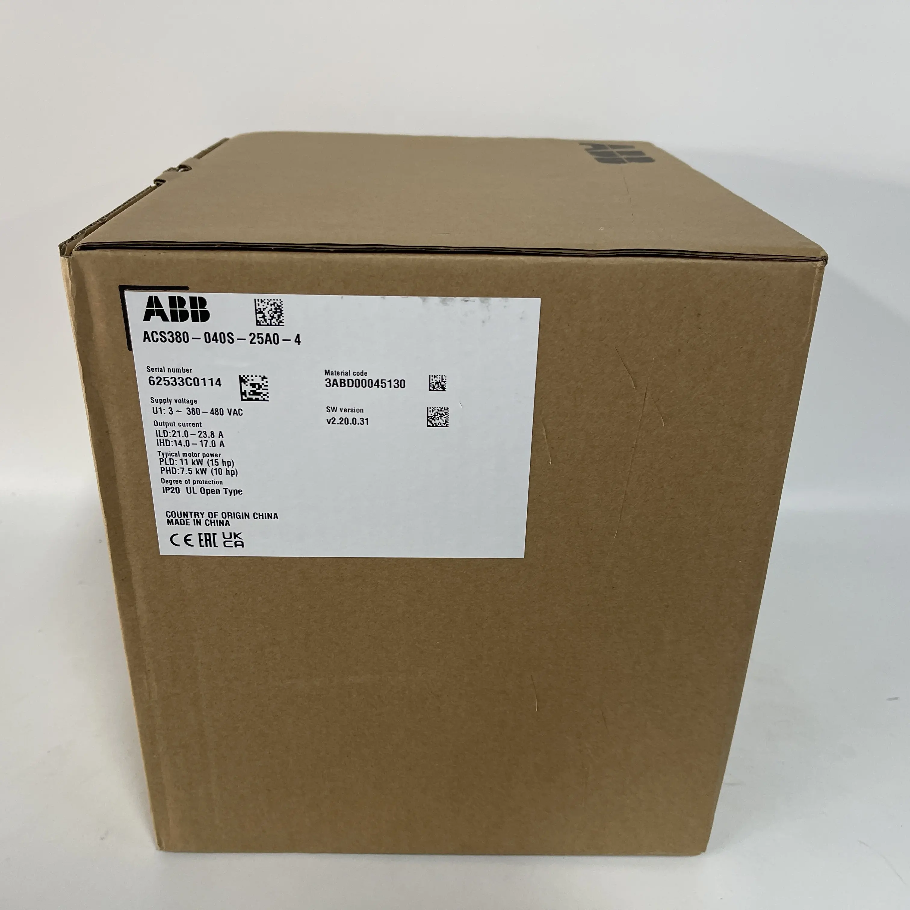 ABB Variable Frequency Drive Inverter ACS380-040S-25A0-4 ABB Variable Frequency Drive Inverter ACS380-040S-25A0-4