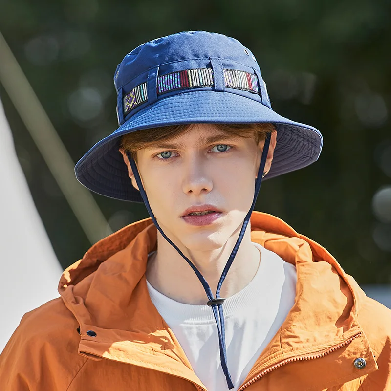 Summer Hiking Hat Men and Women Bucket Hat Fishing Cap Outdoor Camping Anti-UV Sun Hat Hiking Cap