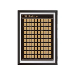 Wholesale High Quality Custom Printed 24*36 cm Classic 100 Movies Anime Movies Scratch off Posters