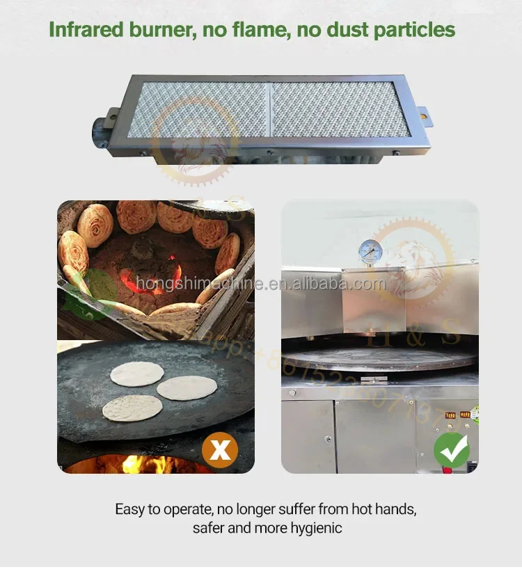 Commercial Stainless Steel Gas Automatic Pita Tortilla Oven/pita Bread